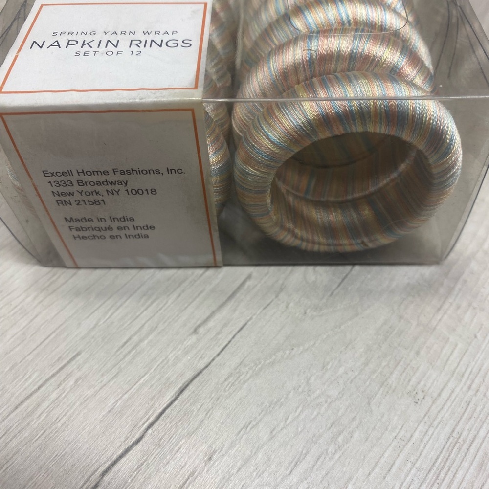 Spring Yarn Wrap Napkin Rings Set - Multicolor - Picture 10 of 10
